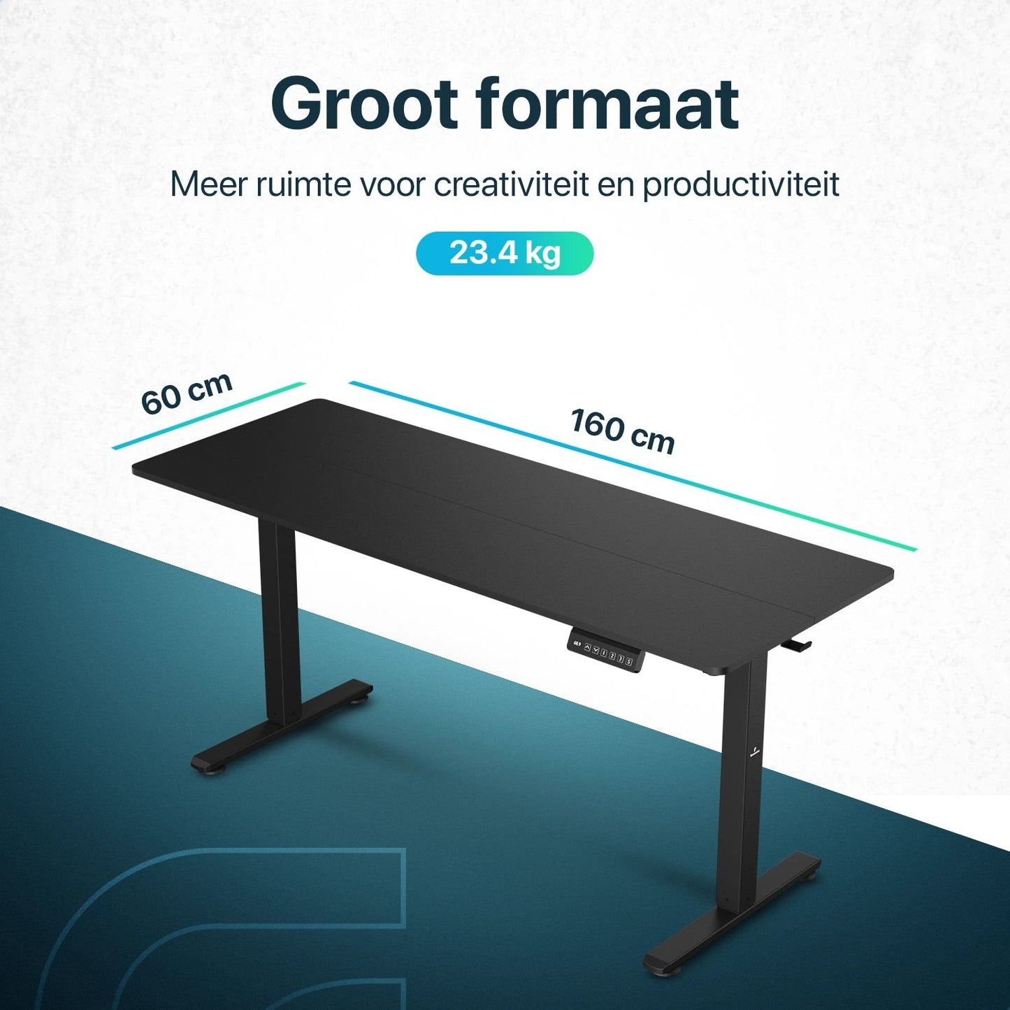 Flowsense Zit Sta Bureau -  160 x 60 cm