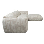 Design 4-zitsbank Amsterdam Latte met ottoman