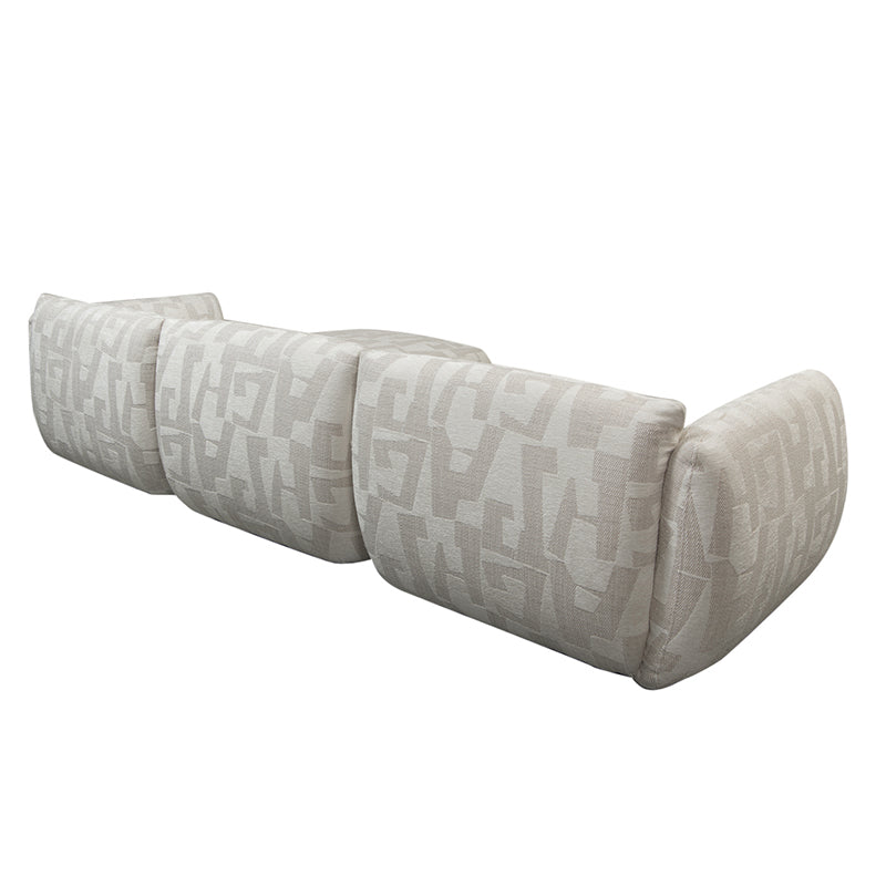 Design 4-zitsbank Amsterdam Latte met ottoman
