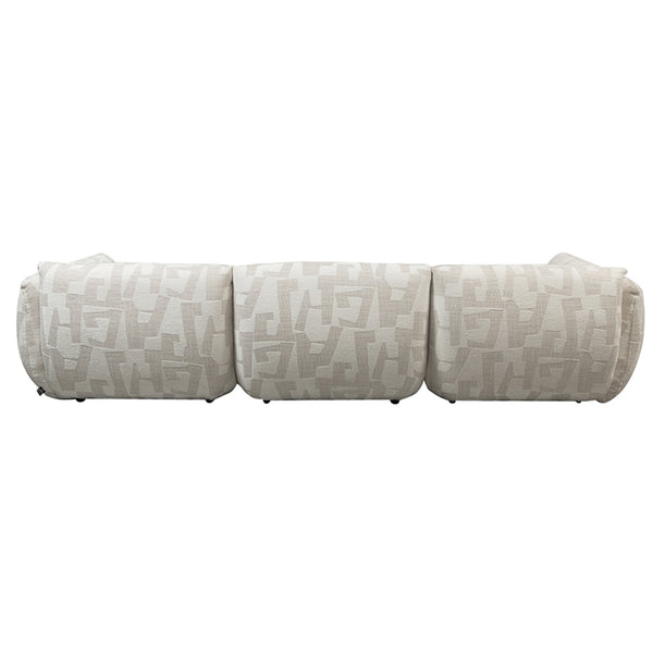 Design 4-zitsbank Amsterdam Latte met ottoman