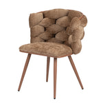 Design eetkamerstoel Rock Caramel (2 stuks)