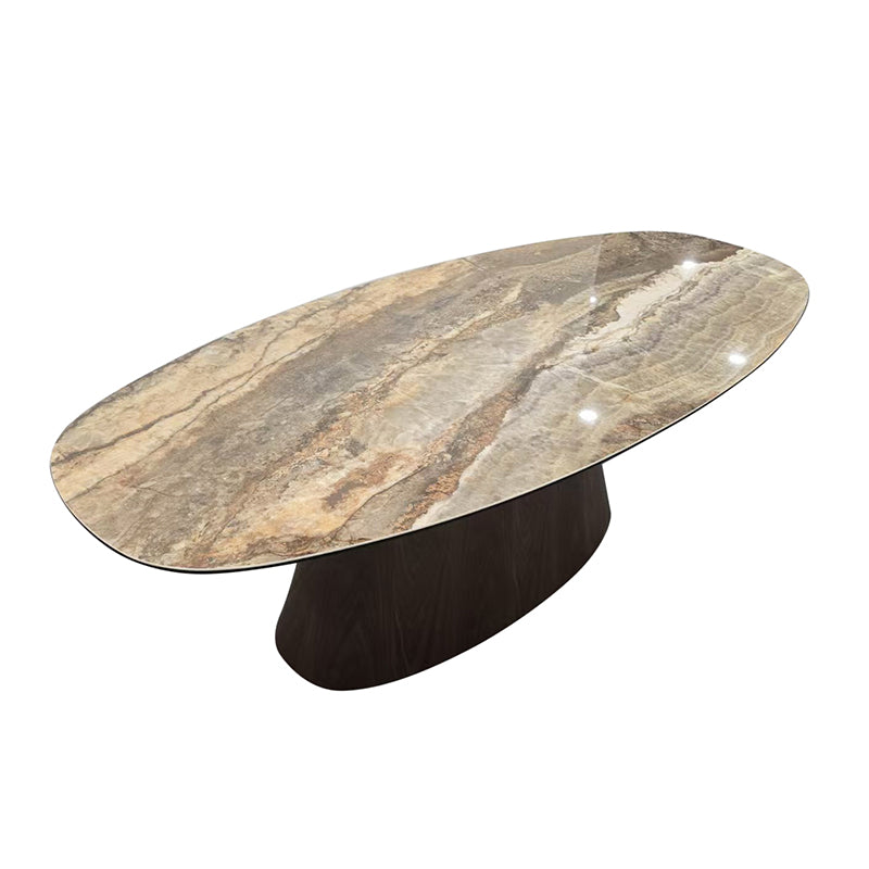 Design eettafel Danish Ceramic Onyx / Walnut Veneer
