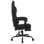 BukkitBow - Gaming Stoel met Massage Kussen en Voetsteun - Metaal/Technologische Stof/PU Wielen - Verstelbare Rugleuning en Hoogte