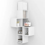 BukkitBow - Hoekplanken / Wandkast - Moderne Kubus boekenkast - Opberg- en Decoratieplank - 48x120x48CM