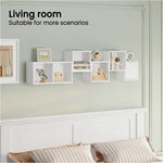 BukkitBow - Hoekplanken / Wandkast - Moderne Kubus boekenkast - Opberg- en Decoratieplank - 48x120x48CM