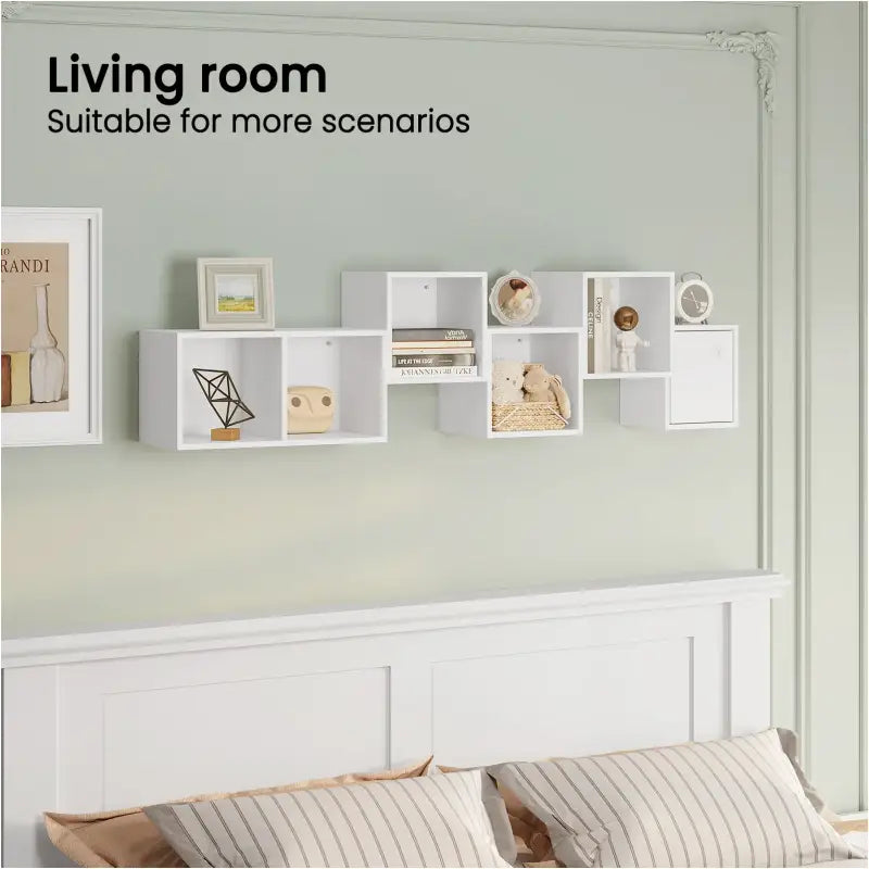 BukkitBow - Hoekplanken / Wandkast - Moderne Kubus boekenkast - Opberg- en Decoratieplank - 48x120x48CM