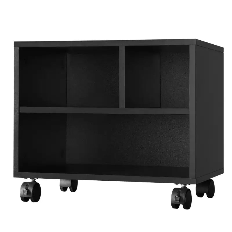 BukkitBow - Houten Kantoorkast / Printerkast met 3 Vakken en Wielen (40x35x30CM)