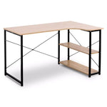BukkitBow - Industrieel Bureau - Compact Hoekbureau met 2 Planken Opbergruimte - 120x74cm