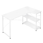 BukkitBow - Industrieel Bureau - Compact Hoekbureau met 2 Planken Opbergruimte - 120x74cm