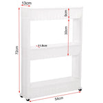 BukkitBow - Kleine Keukenwagen / Smal Rek op Wielen - Geschikt voor Keuken / Woonkamer of Badkamer - 3 of 4 Lagen opslag