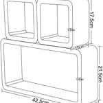 BukkitBow - Kubus Planken (3-Delig) - Set van 3 Wandplanken - Boekenplank voor Kinderkamer
