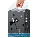 BukkitBow - Metalen Paraplustandaard - Roestvrij en Duurzaam - met Paraplu en Regendruppels Ontwerp - Multifunctioneel Gebruik - 20x20x49cm