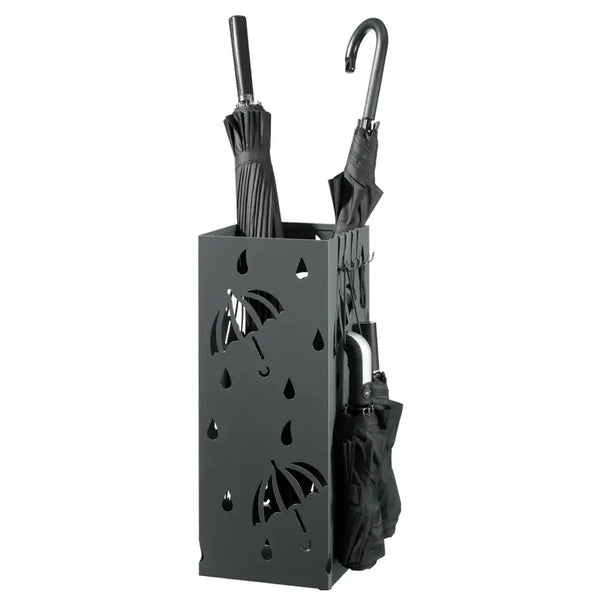 BukkitBow - Metalen Paraplustandaard - Roestvrij en Duurzaam - met Paraplu en Regendruppels Ontwerp - Multifunctioneel Gebruik - 20x20x49cm