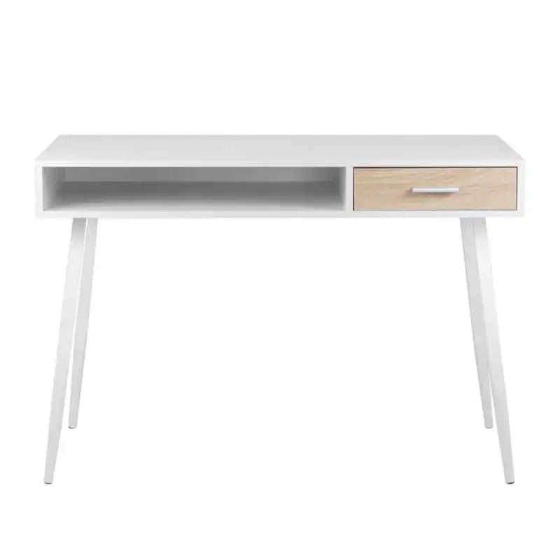 BukkitBow - Modern Bureau - Compact met Lade en Open Compartiment - Bureau met Opbergruimte - (50X110X75CM)