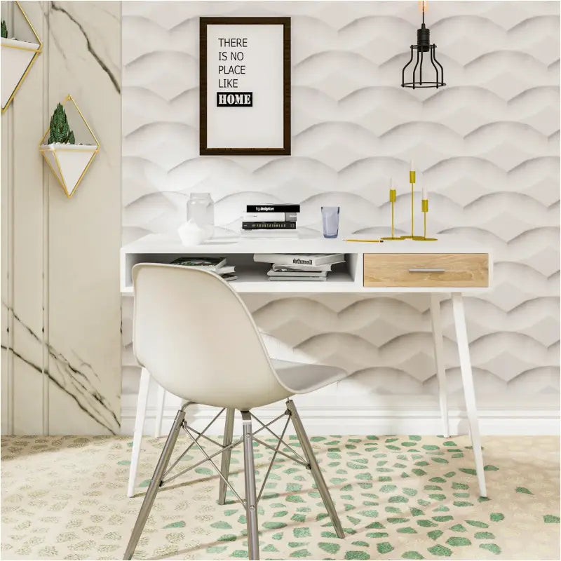 BukkitBow - Modern Bureau - Compact met Lade en Open Compartiment - Bureau met Opbergruimte - (50X110X75CM)