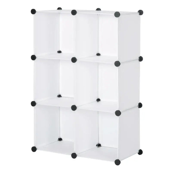 BukkitBow - Modulaire Opslagkubussen met Deuren - 6 Compartimenten - Aanpasbaar Design - 96x96x30cm