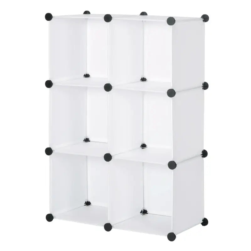 BukkitBow - Modulaire Opslagkubussen met Deuren - 6 Compartimenten - Aanpasbaar Design - 96x96x30cm