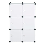 BukkitBow - Modulaire Opslagkubussen met Deuren - 6 Compartimenten - Aanpasbaar Design - 96x96x30cm