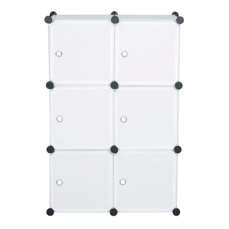 BukkitBow - Modulaire Opslagkubussen met Deuren - 6 Compartimenten - Aanpasbaar Design - 96x96x30cm