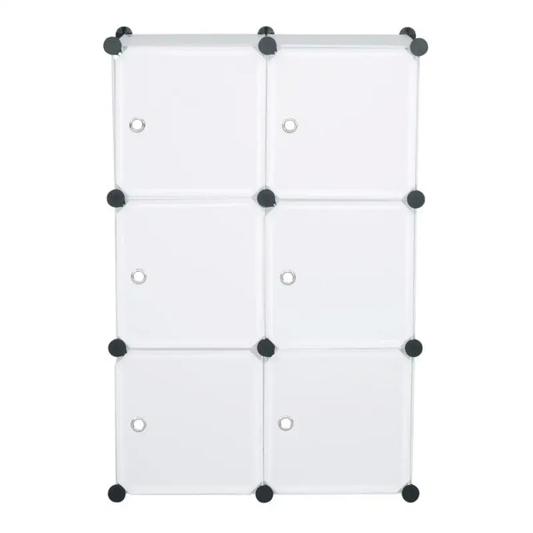 BukkitBow - Modulaire Opslagkubussen met Deuren - 6 Compartimenten - Aanpasbaar Design - 96x96x30cm