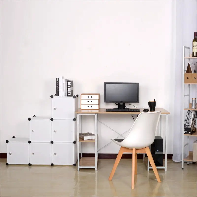 BukkitBow - Modulaire Opslagkubussen met Deuren - 6 Compartimenten - Aanpasbaar Design - 96x96x30cm