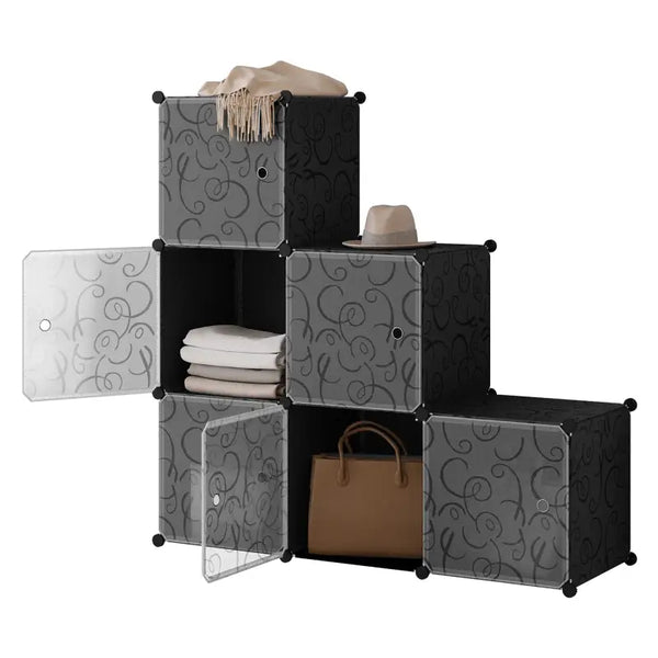 BukkitBow - Modulaire Schoenenkast - met 6 Kubussen - Stevig en Ruimtebesparend - Flexibel Ontwerp - 35x35x35cm