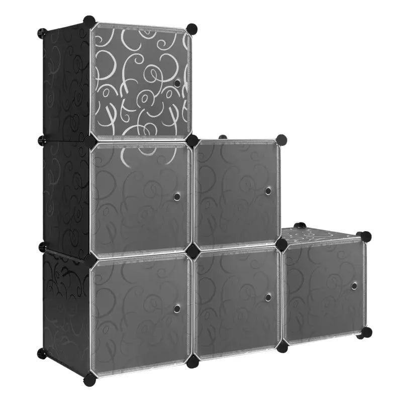 BukkitBow - Modulaire Schoenenkast - met 6 Kubussen - Stevig en Ruimtebesparend - Flexibel Ontwerp - 35x35x35cm