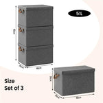 BukkitBow - Opbergdoos met Handvaten - Stoffen Opbergbox - Stapelbaar en Stevig