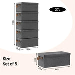 BukkitBow - Opbergdoos met Handvaten - Stoffen Opbergbox - Stapelbaar en Stevig