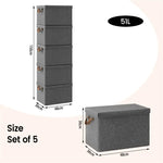 BukkitBow - Opbergdoos met Handvaten - Stoffen Opbergbox - Stapelbaar en Stevig