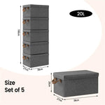 BukkitBow - Opbergdoos met Handvaten - Stoffen Opbergbox - Stapelbaar en Stevig