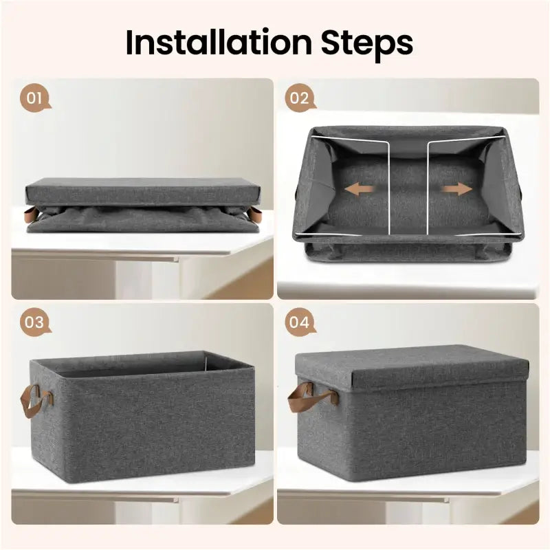 BukkitBow - Opbergdoos met Handvaten - Stoffen Opbergbox - Stapelbaar en Stevig