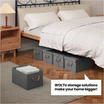 BukkitBow - Opvouwbare Opbergdozen - Polyester/Metaal/ - Met Deksel en Handvatten - Set van 3 Stuks - Grijs