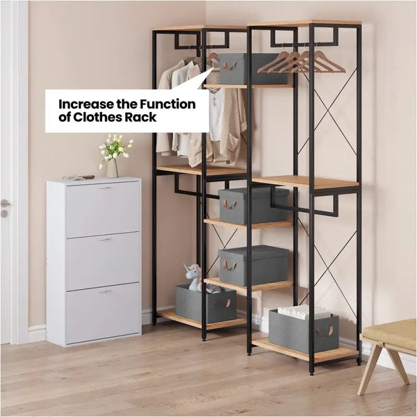 BukkitBow - Opvouwbare Opbergdozen - Polyester/Metaal/ - Met Deksel en Handvatten - Set van 3 Stuks - Grijs