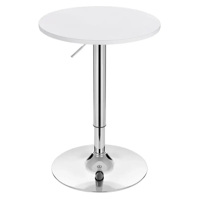 BukkitBow - Ronde Bartafel - MDF en Metaal - In Hoogte Verstelbaar en Draaibaar - Wit of Zwart - 52cm Diameter