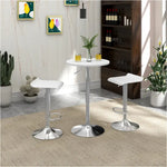 BukkitBow - Ronde Bartafel - MDF en Metaal - In Hoogte Verstelbaar en Draaibaar - Wit of Zwart - 52cm Diameter