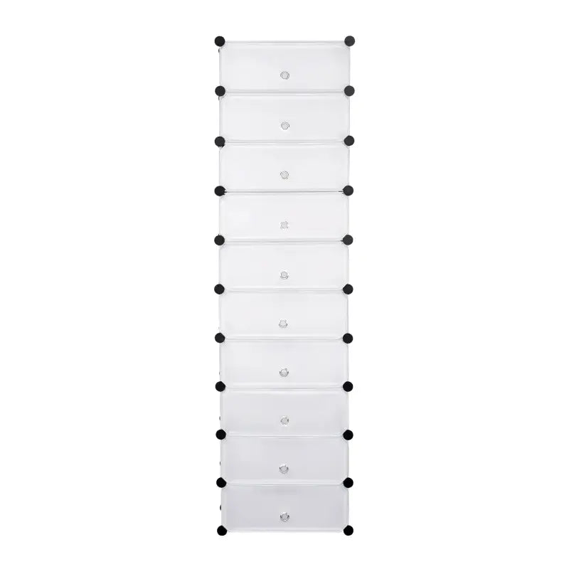 BukkitBow - Schoenen Opbergkast met 10 Compartimenten - Stevig Ontwerp - Multifunctioneel - 48x173x36CM