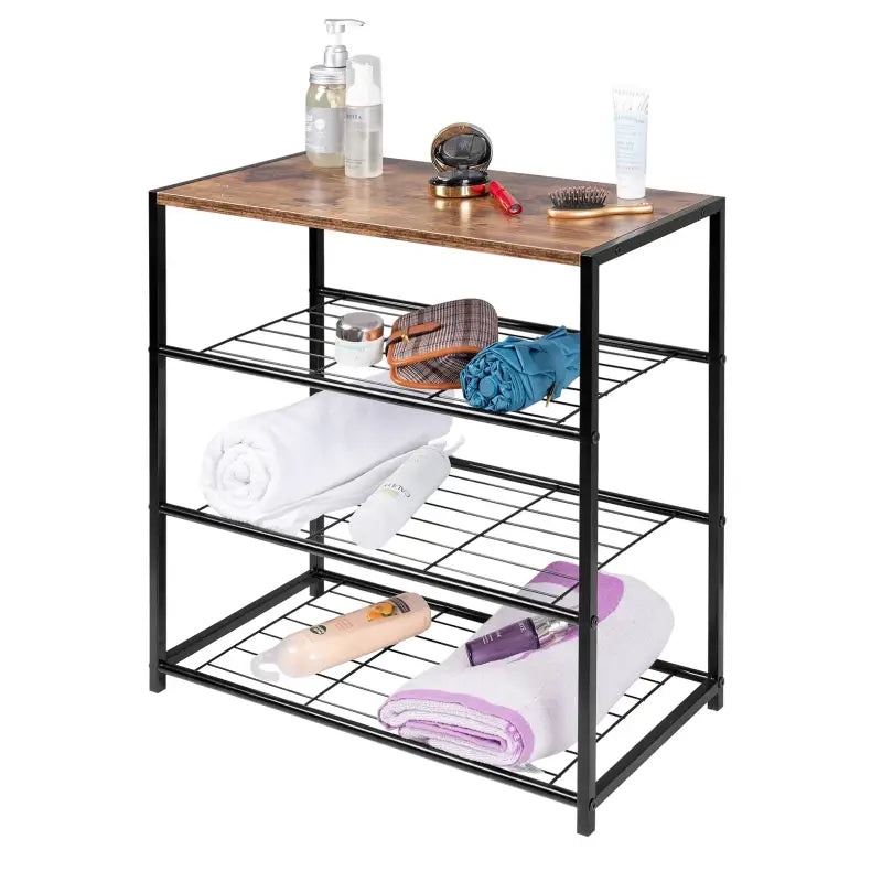 BukkitBow - Schoenenrek met Plank - Stevig en Stabiel - Geschikt als Decoratie Tafel - Multifunctioneel - 63x30x63cm