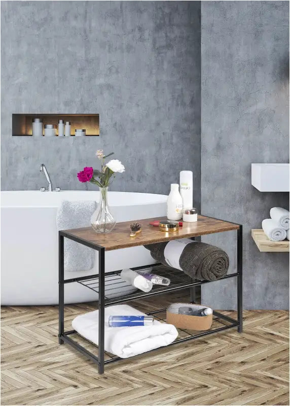 BukkitBow - Schoenenrek met Plank - Stevig en Stabiel - Geschikt als Decoratie Tafel - Multifunctioneel - 63x30x43cm