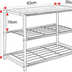 BukkitBow - Schoenenrek met Plank - Stevig en Stabiel - Geschikt als Decoratie Tafel - Multifunctioneel - 63x30x43cm