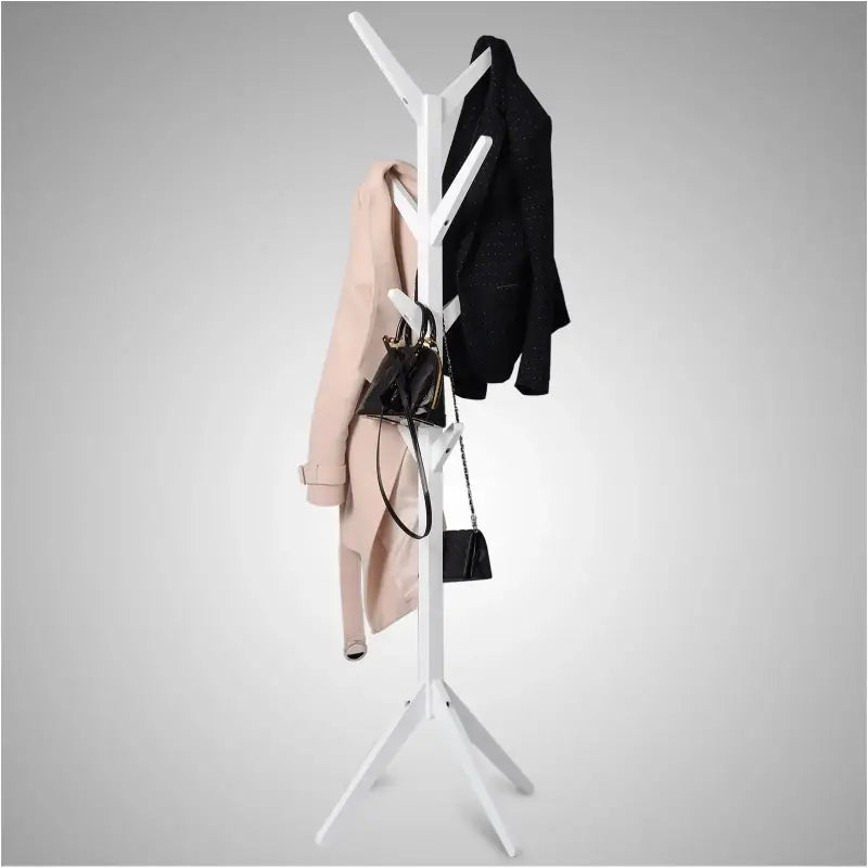 BukkitBow - Staande Kapstok - met 8 Haken - Hoge Kwaliteit Materiaal - Gemakkelijk Montage - 43x43x180CM