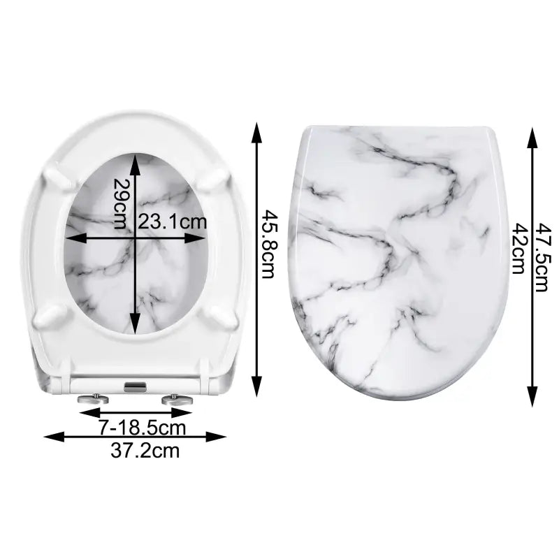 BukkitBow - Toiletbril met Softclose - Toiletbril / Toiletzitting met Print - Antibacterieel