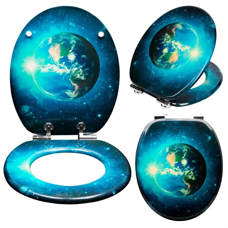 BukkitBow - Toiletbril met Softclose - Toiletbril / Toiletzitting met Print - Antibacterieel - V2