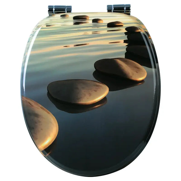 BukkitBow - Toiletbril met Softclose - Toiletbril / Toiletzitting met Print - Antibacterieel - V2