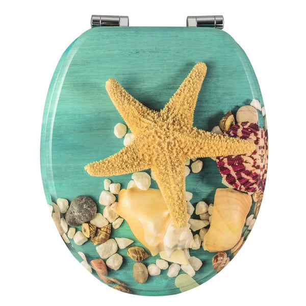 BukkitBow - Toiletbril met Softclose - Toiletbril / Toiletzitting met Print - Antibacterieel - V2