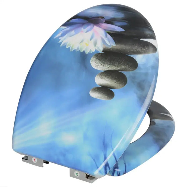 BukkitBow - Toiletbril met Softclose - Toiletbril / Toiletzitting met Print - Antibacterieel - V4