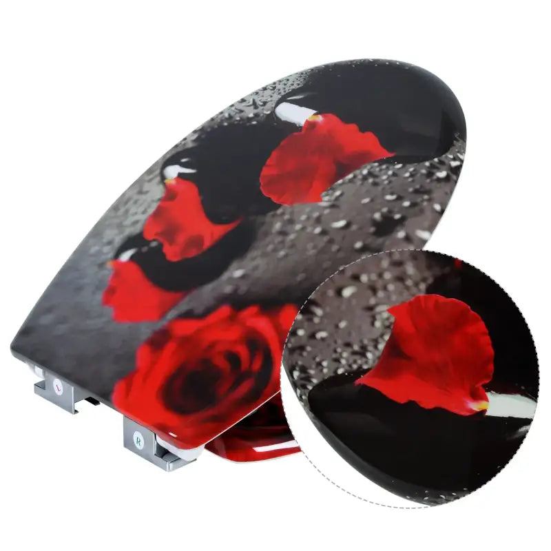 BukkitBow - Toiletbril met Softclose - Toiletbril / Toiletzitting met Print - Antibacterieel - V4