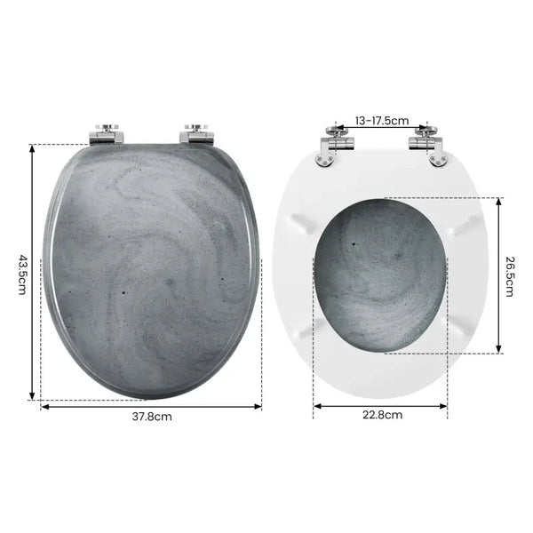 BukkitBow - Toiletbril met Softclose - Toiletbril / Toiletzitting met Print - Antibacterieel - V6