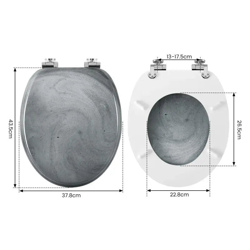 BukkitBow - Toiletbril met Softclose - Toiletbril / Toiletzitting met Print - Antibacterieel - V6