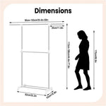 BukkitBow - Uitschuifbaar Kledingrek op Wielen - Roestvrij Staal - Verstelbaar en Draagbaar - Enkele of Dubbele Hangende Stang